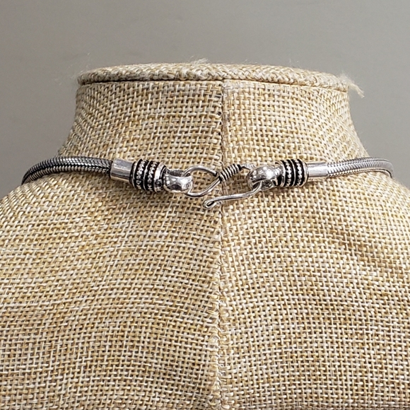 Garnet necklace, jasper necklace, 925 silver jasper garnet pendant necklace - Picture 12 of 13